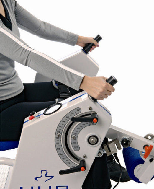 Gym machine easy access handgrips.