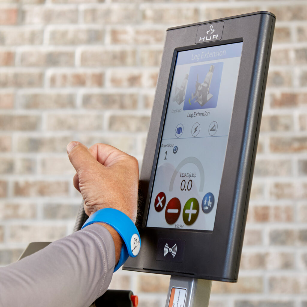 A person using the HUR SmartTouch technology.