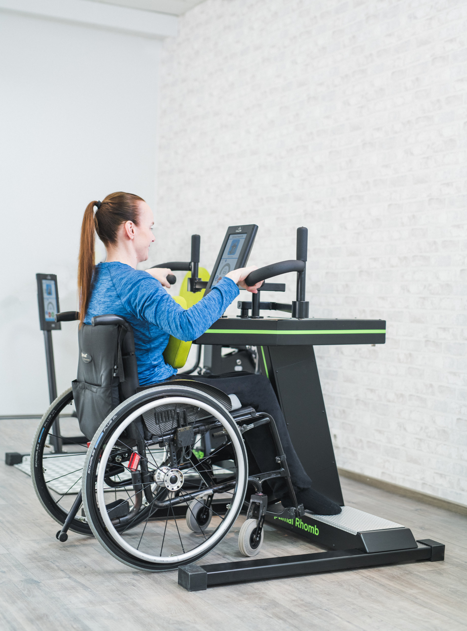 A demonstration of accessible training with HUR gym machines.
