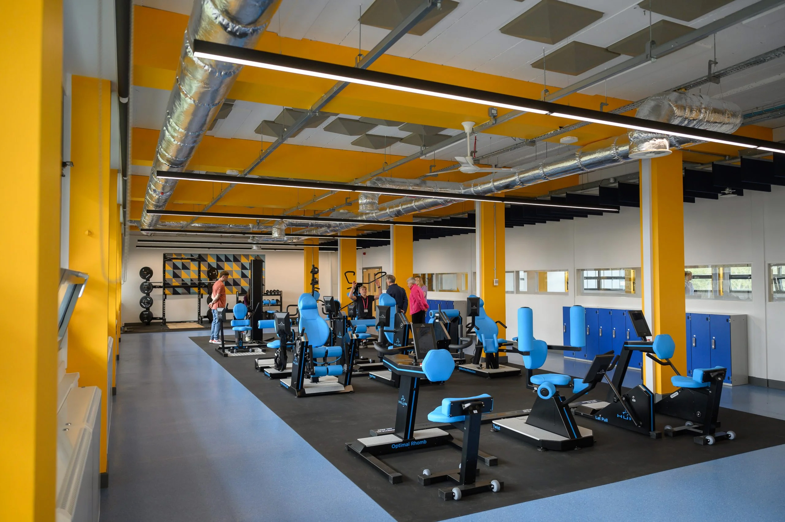 An interior view of the gym at